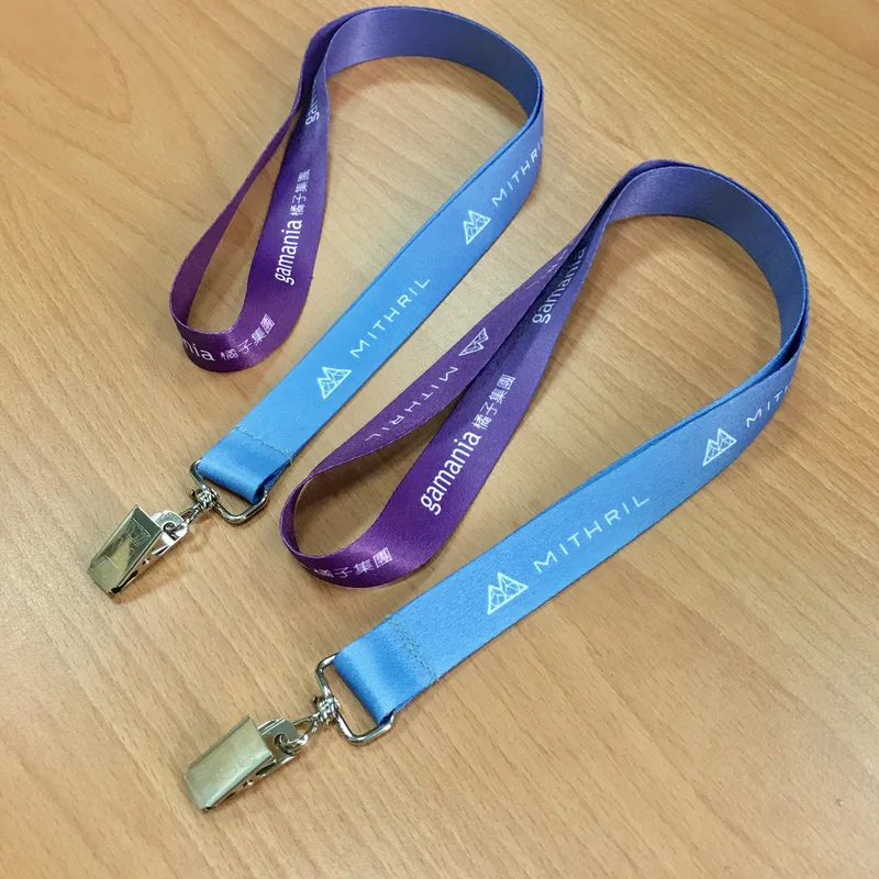 客製化證件識別證繩織帶(Lanyard)｜全彩、單色網版印刷繩織帶網版製作